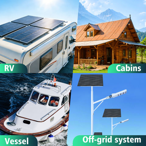 100W/125W/150W/230W 12V N-Type Bifacial Solar Panel