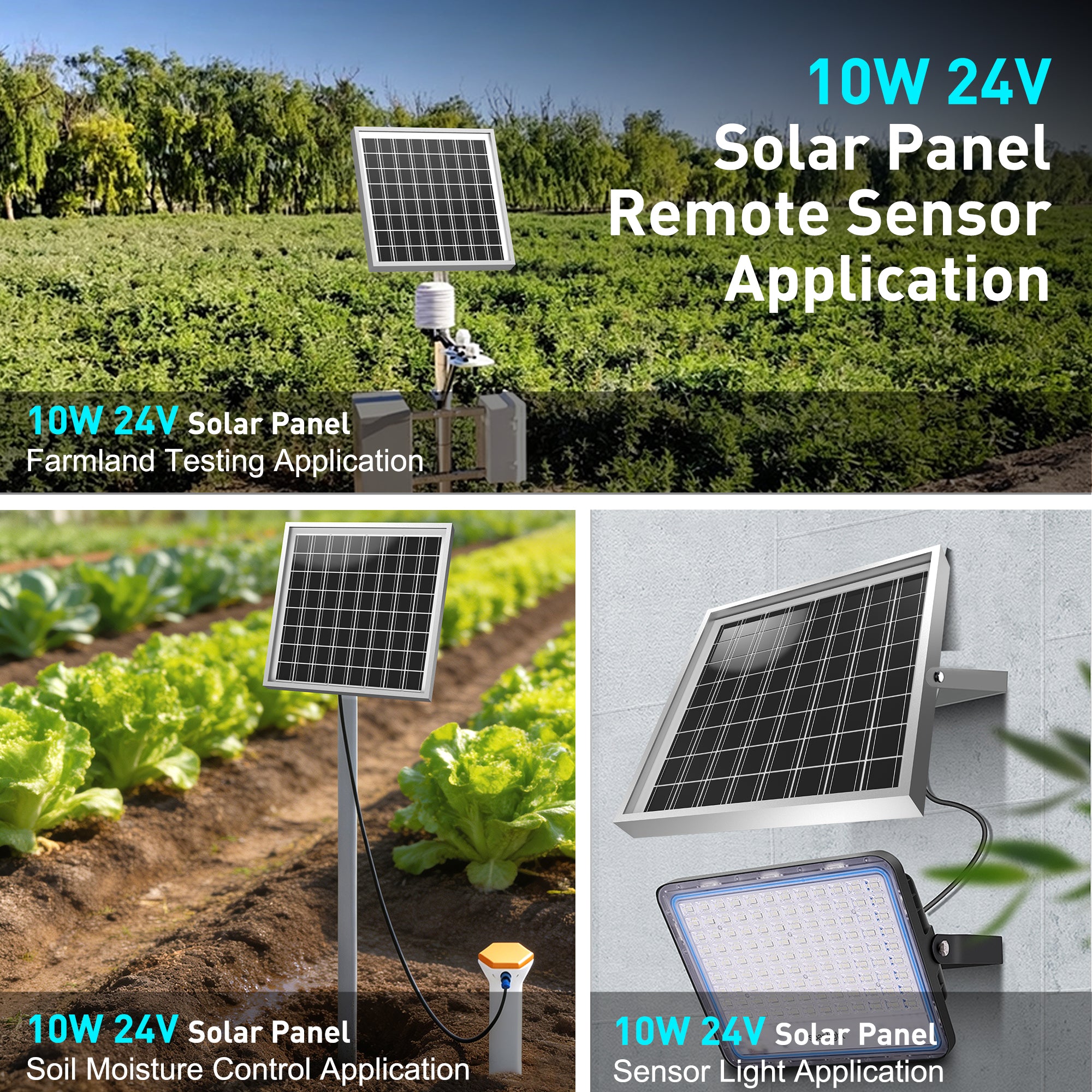 ACOPOWER 10W 24V High Efficiency Monocrystalline Solar Panel