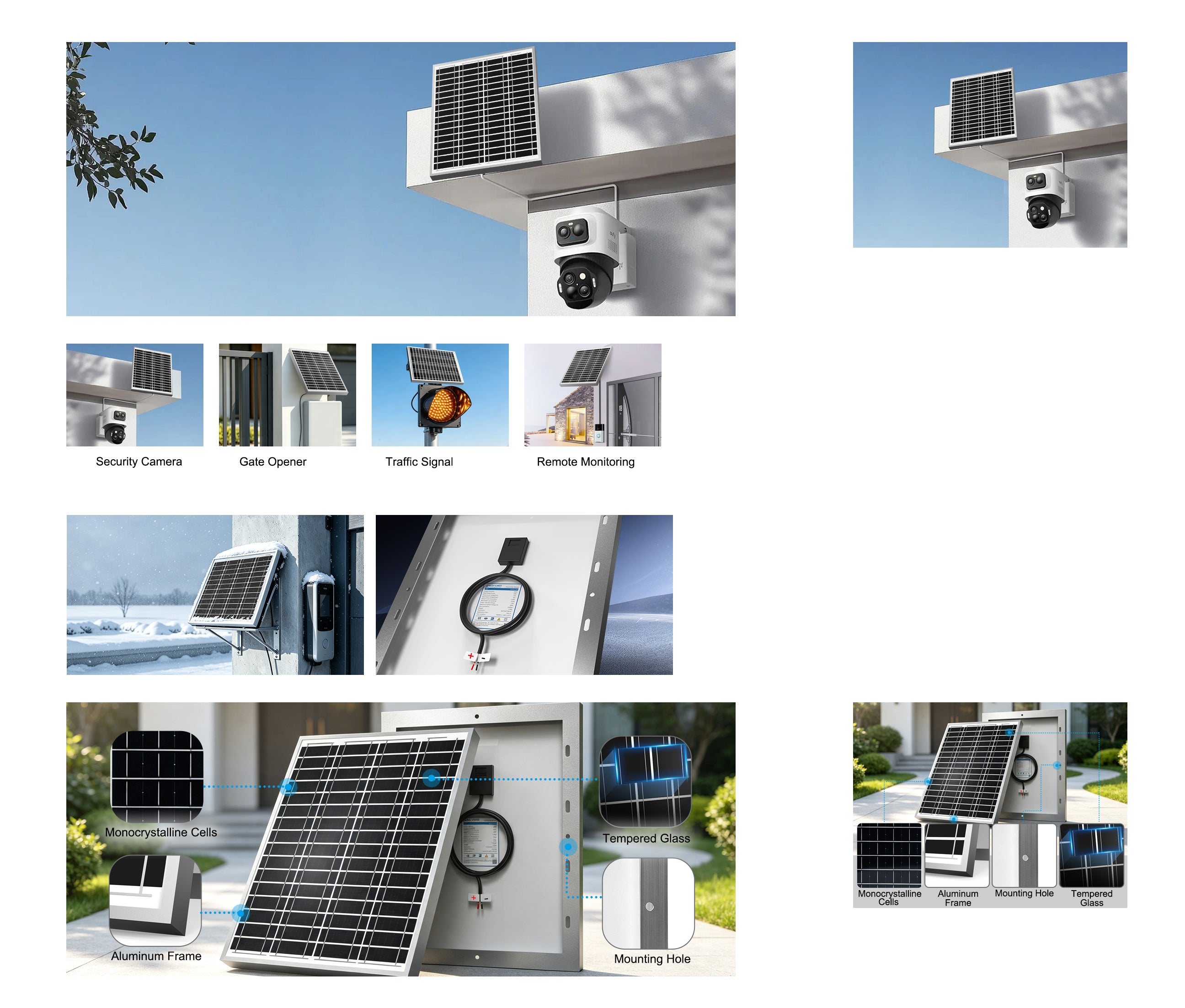 ACOPOWER 20W 24V High Efficiency Monocrystalline Solar Panel A+ details
