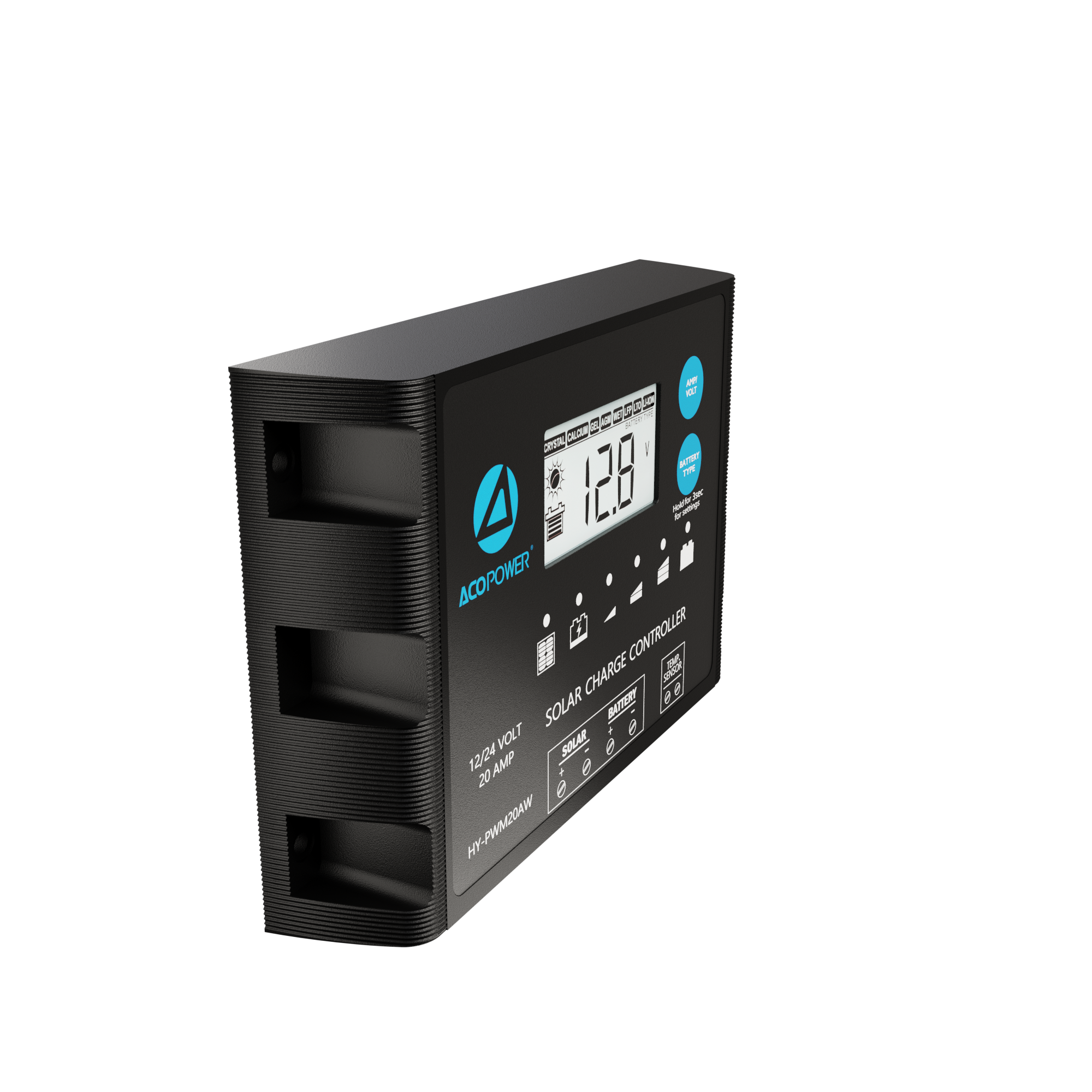 ProteusX 20A PWM Charge Controller w/ Alligator Clips & Solar Connector